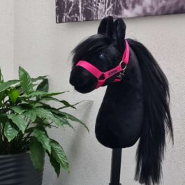 Hobby Horse A4 Czarny z Kantarem + Syntetyczna Grzywa
